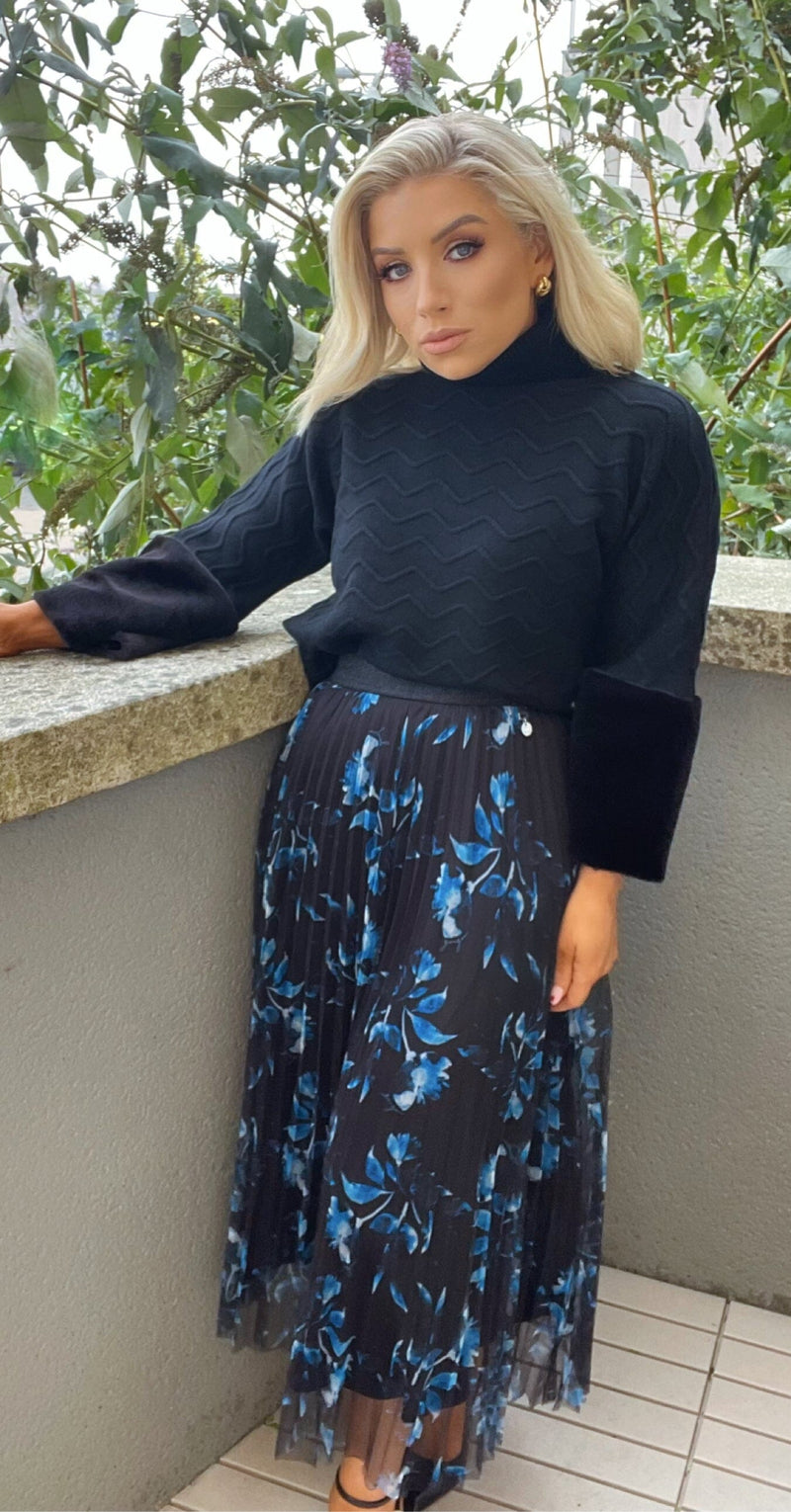 CELIA SKIRT - BLUE FLORAL Coco Boutique 