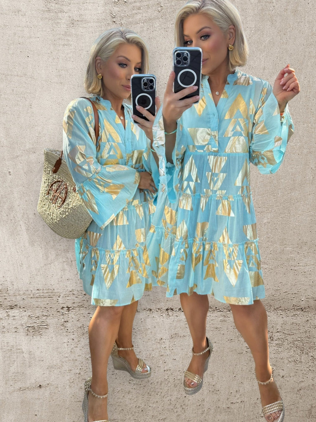 AMALFI BEACH COVER - TURQUOISE Dresses Coco Boutique 