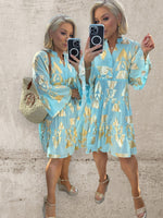 AMALFI BEACH COVER - TURQUOISE Dresses Coco Boutique 
