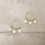 THE OLIVIA PEARL HOOPS Jewellery & Accessories Coco Boutique 