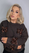 THE COCOA VELVET BOW KNIT Knitwear Neline 