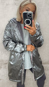 THE LUMI RAINCOAT - METALLIC SILVER Coats & Blazers Goldie S 