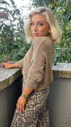 NINA LEOPARD PRINT WIDE LEGS PANTS Bottoms, Jeans & Skirts Coco Boutique 
