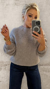 THE AMELIE BOUCLÉ KNIT - TAUPE Knitwear Neline 
