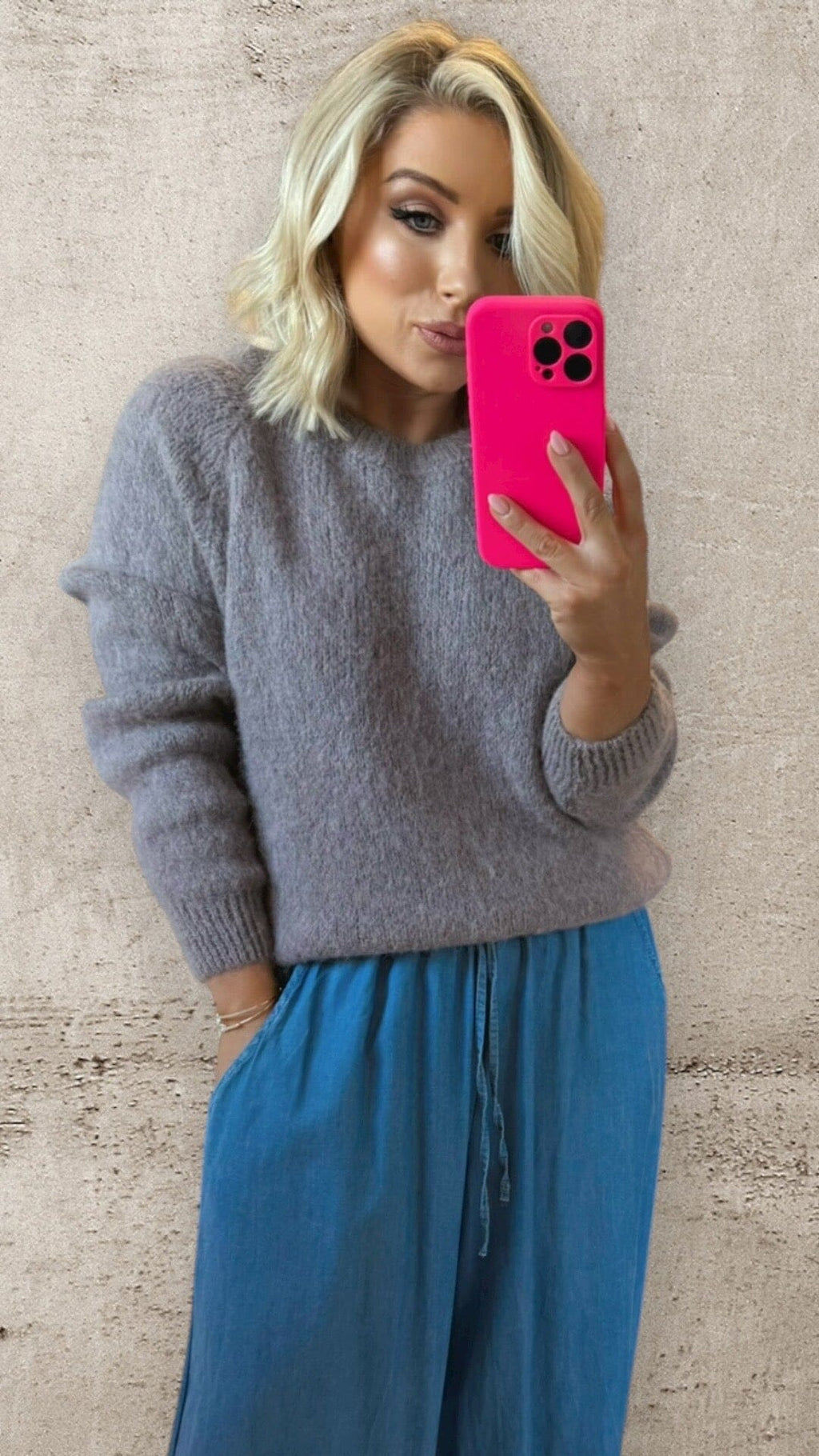 THE ALPINA LUXE KNIT - TAUPE Knitwear Mayeli 