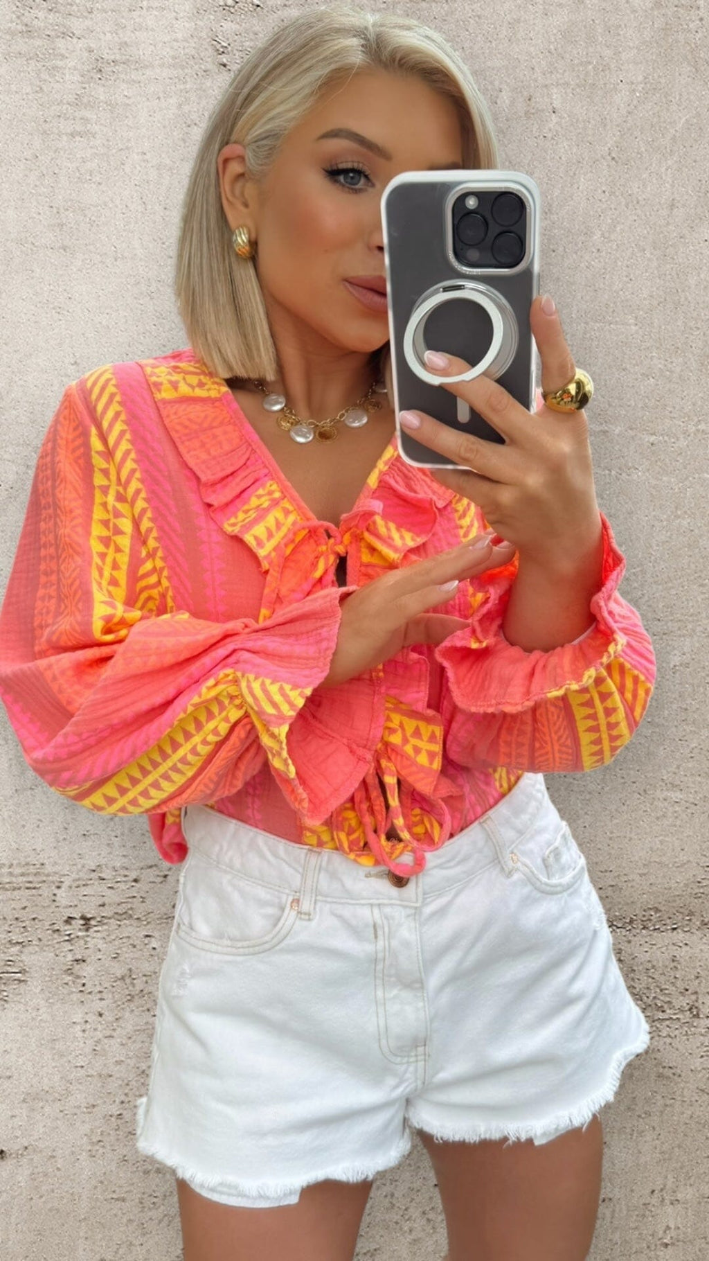 THE RIO BLOUSE - CORAL Coco Boutique 