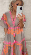 SURYA AZTEC DRESS - TAUPE Dresses Orlinn 