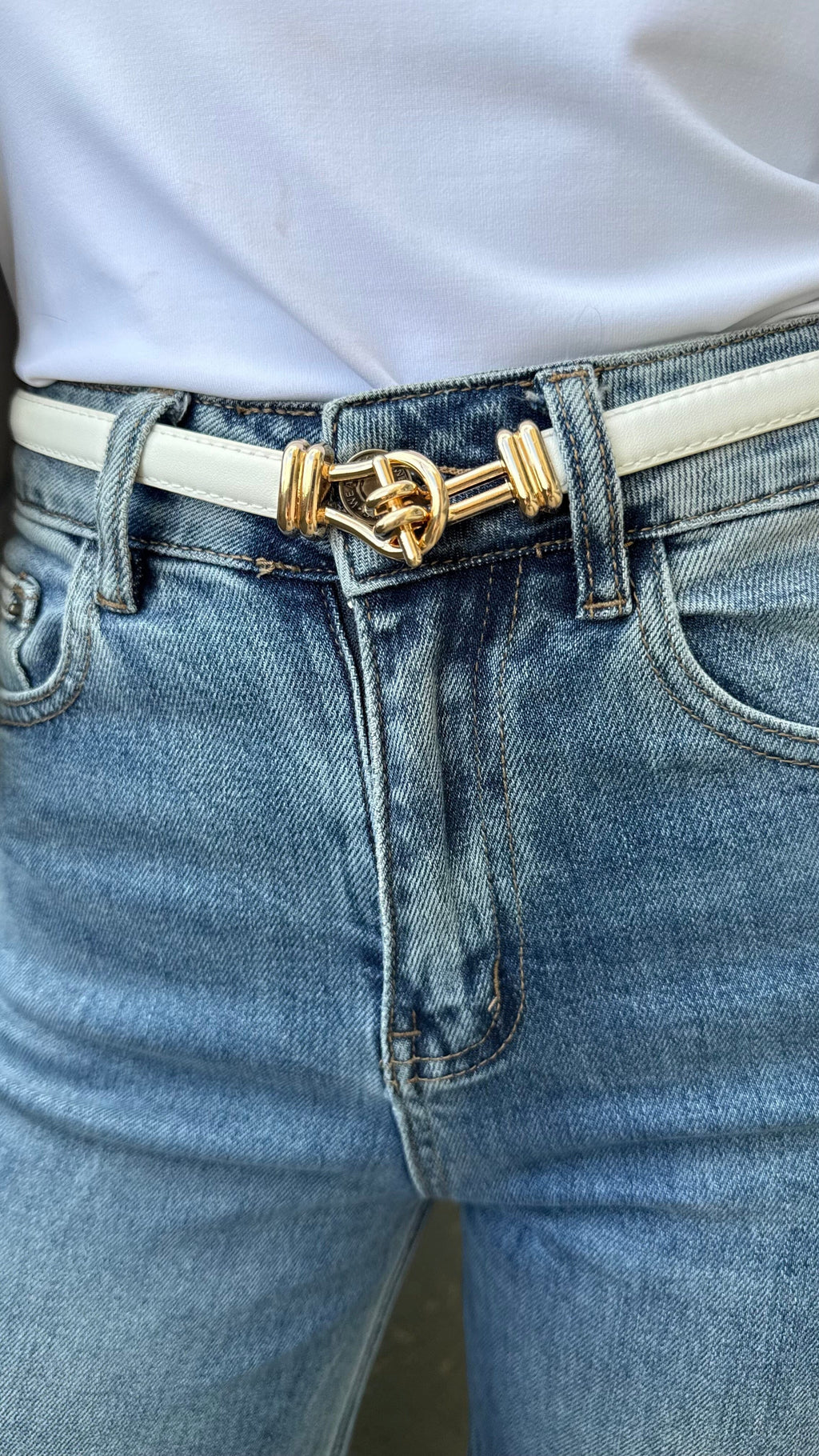 THE BELGRAVIA BELT - WHITE Jewellery & Accessories Goya 