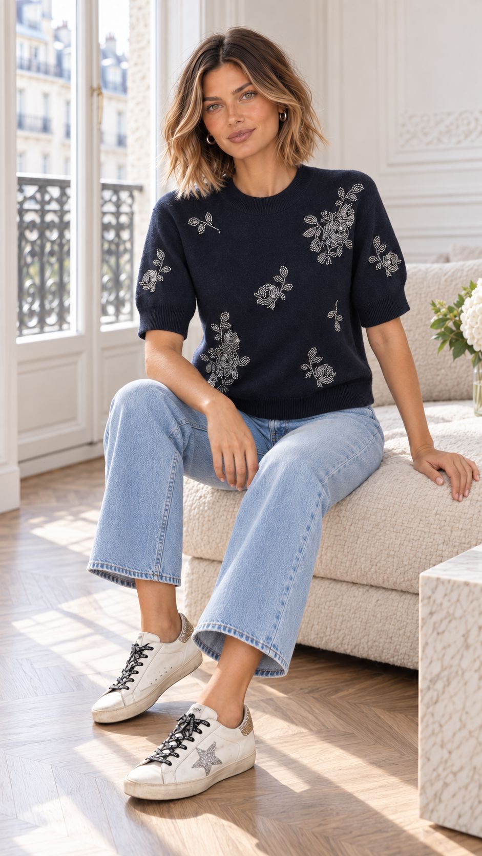 THE MARGO KNIT - NAVY Knitwear Agnes 