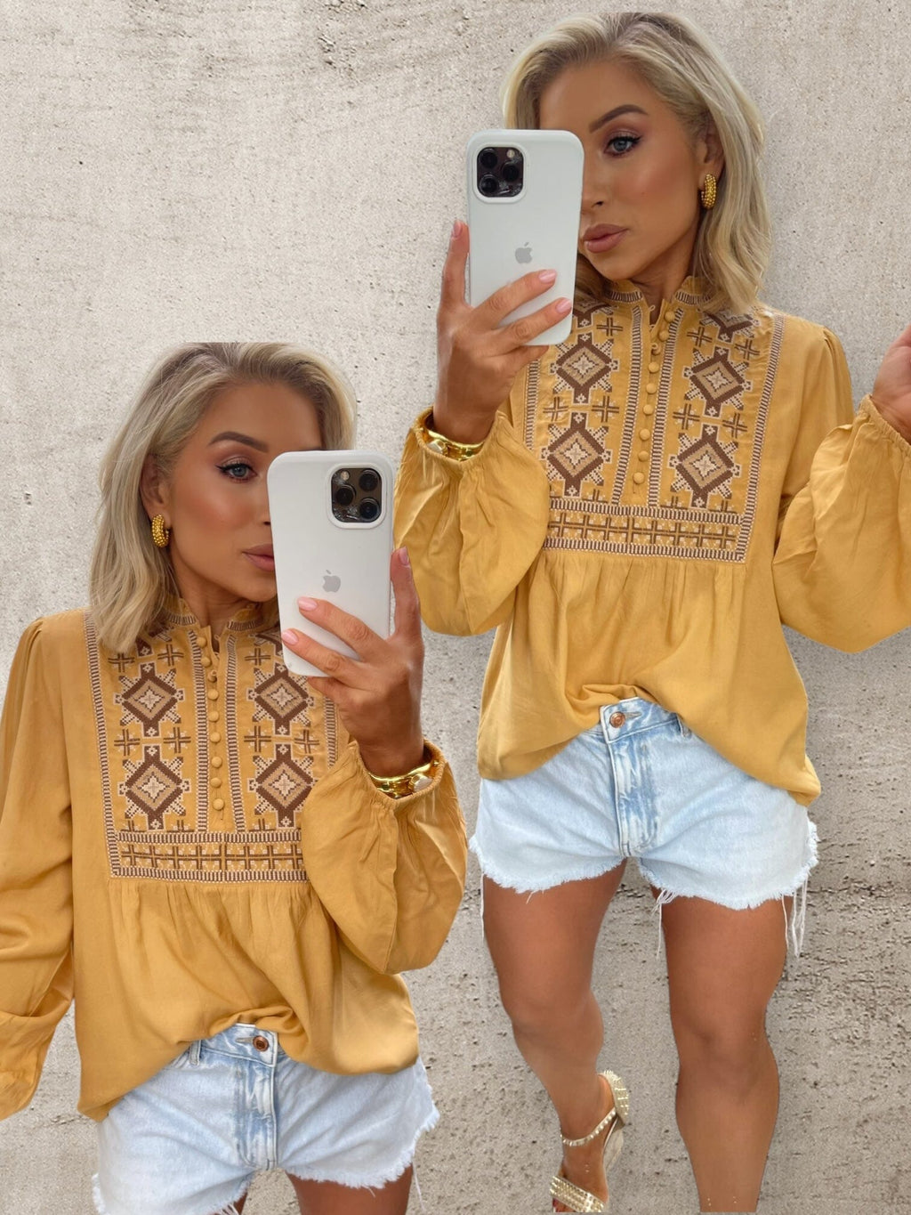 SOL EMBROIDERED BLOUSE Tops & Jumpers LUMIN 