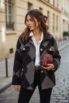 THE PARISIENNE CHECK COAT Coats & Blazers Avril Vin 