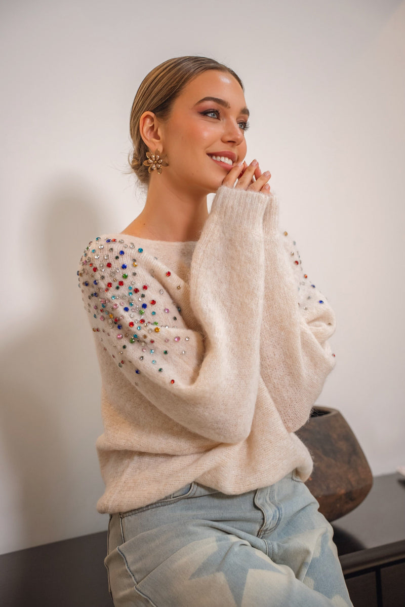 THE NIVEAH SWEATER - CREAM Tops & Jumpers Goldie S 