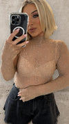DAPHNE SHEER LACE TOP Tops & Jumpers Coco Boutique 