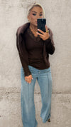 THE LACIE LUXE TOP - CHOCOLATE Tops & Jumpers Agnes 