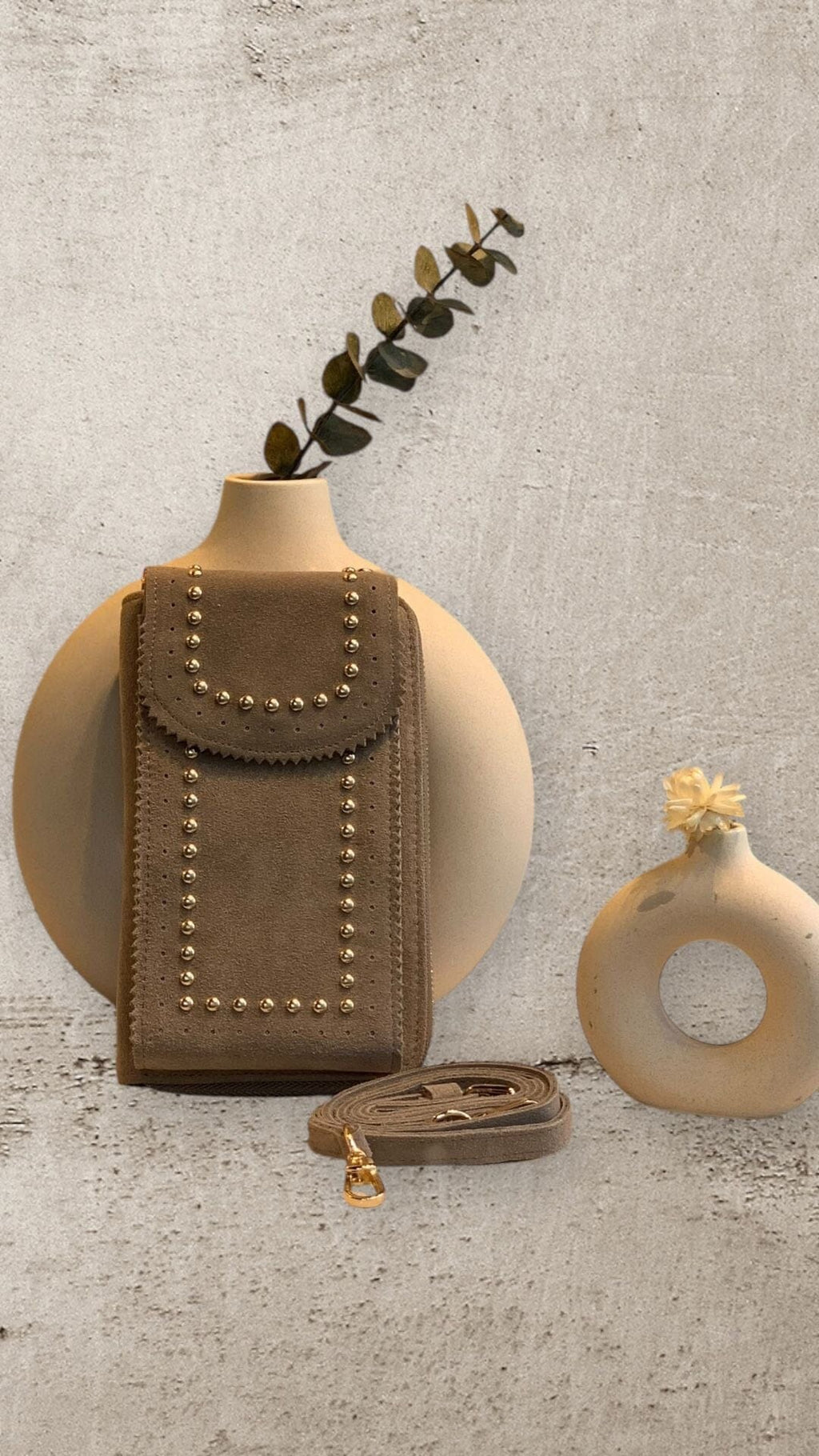 ELLIE PHONE CASE & WALLET Jewellery & Accessories Auren Taupe 