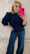 PETRA SUPER SOFT SWEATER - NAVY Knitwear Gigi Lu 
