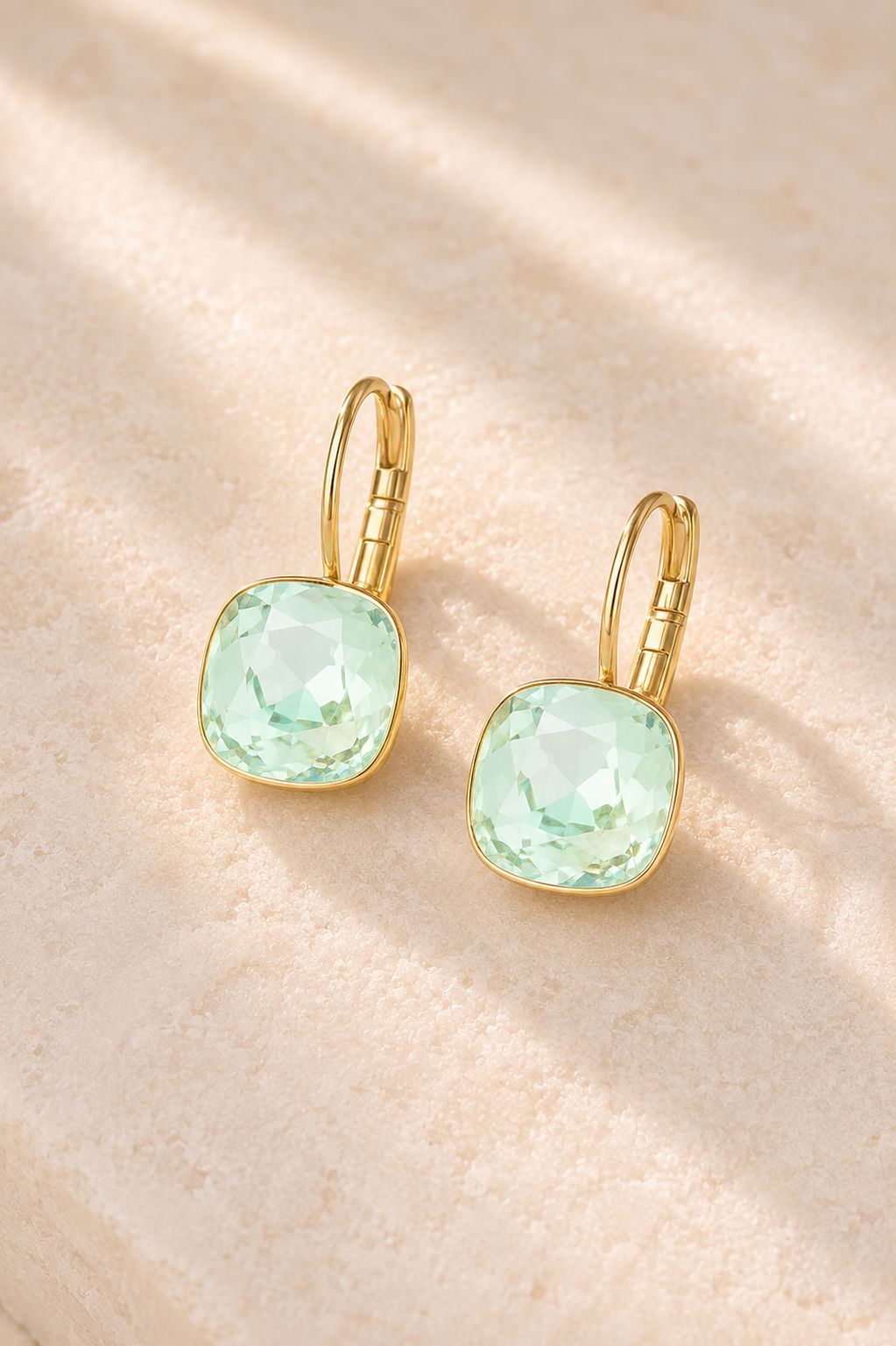 AYLA CRYSTAL EARRINGS - MINT GREEN Jewellery & Accessories Coco Jewellery 