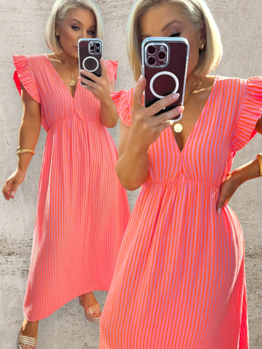 LILA DRESS - SUNSET STRIPE EDITION Dresses Noeline 