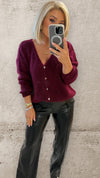 THE OPAL CARDIGAN - MERLOT Knitwear Mayeli 