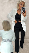 THE ELODIE TAILORED BLAZER - WHITE Coco Boutique 