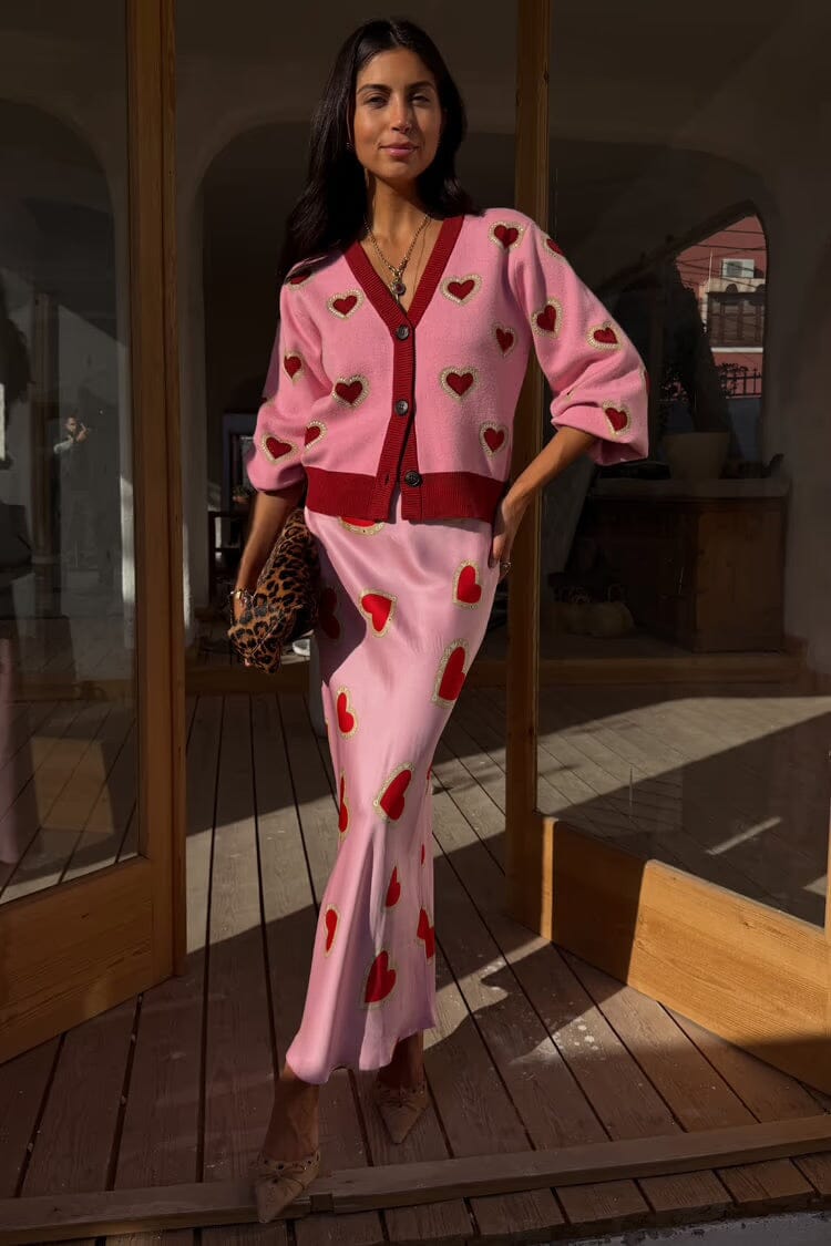 LEILA PINK HEART SKIRT Coco Boutique 