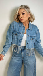 KARA CRYSTAL DENIM JACKET Coco Boutique 