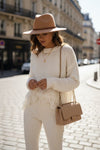 THE PARISIENNE LACE TRIM KNIT - CREAM Coats & Blazers Goldie S 
