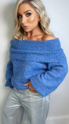 OLIVIA BARDOT KNIT - BLUE MARL Sweatshirt CG Luxe 