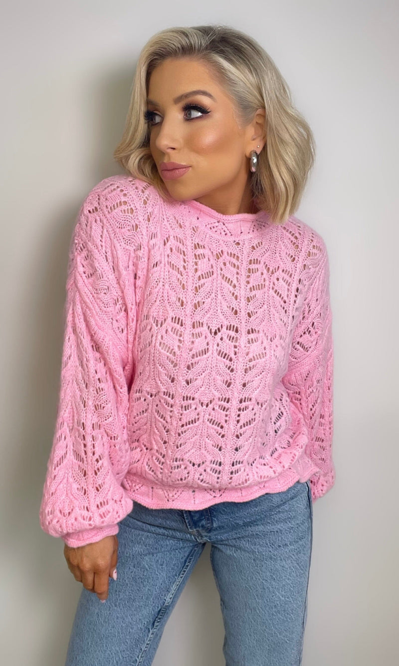 KYLIE CROCHET KNIT - CANDYFLOSS Knitwear Coco Boutique 