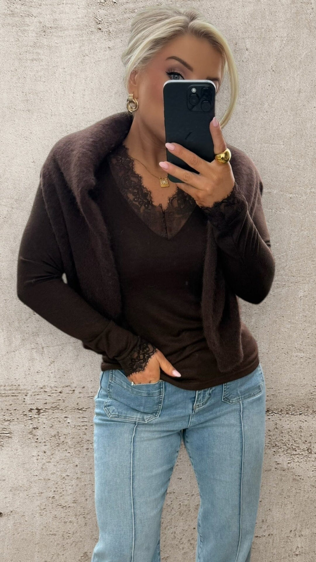 THE LACIE LUXE TOP - CHOCOLATE Tops & Jumpers Agnes 