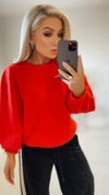 PETRA SUPER SOFT SWEATER - FLAME RED Knitwear CG Luxe 