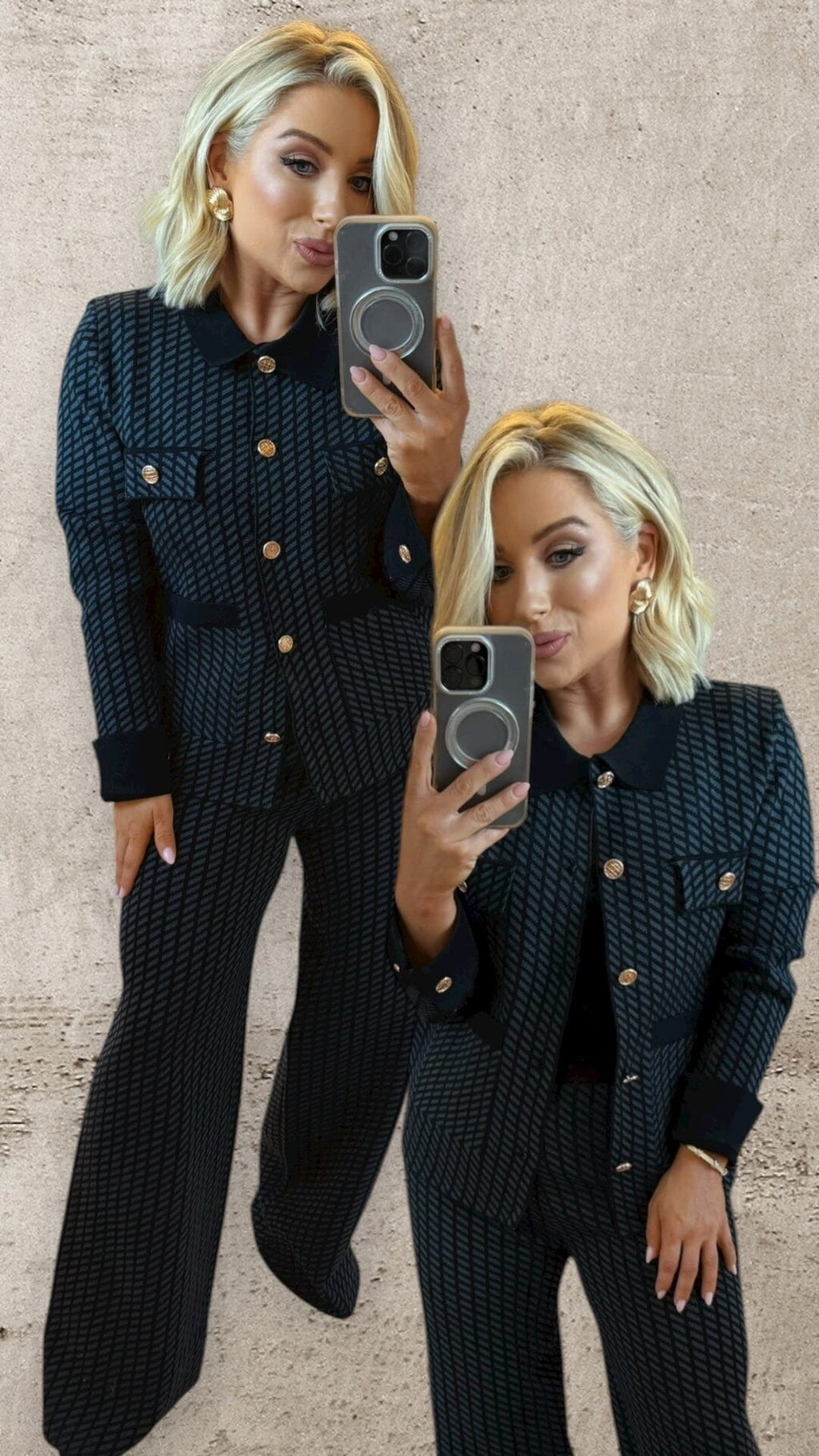 THE MONACO CO ORD - BLACK/NAVY Co-ord set Charmell 