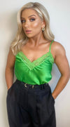CAMILLA SILKY CAMI - KELLY GREEN Coco Boutique 