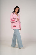 THE ICON EDIT BLAZER - PINK PINSTRIPE Coats & Blazers Maxima Lila 