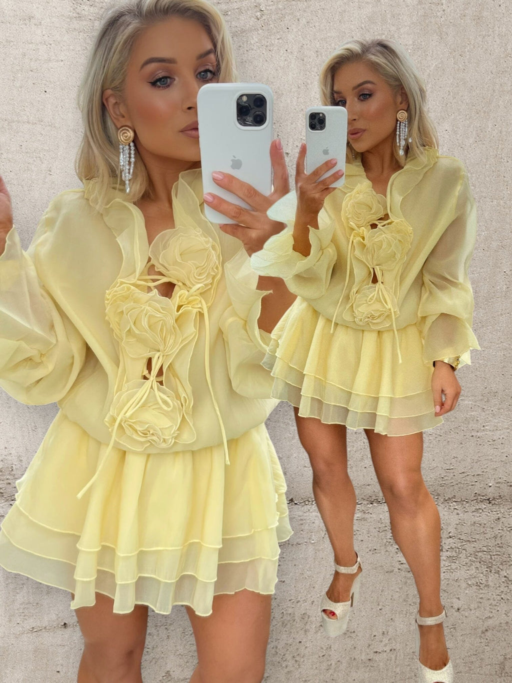LEMON CHIFFON MINI DRESS Dresses Orlinn 