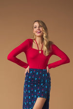 ANGIE BODYSUIT - RED Tops & Jumpers Minueto 