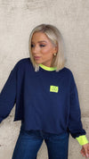 THE NEON POP CREW - NAVY Sweatshirt Gigi Lu 