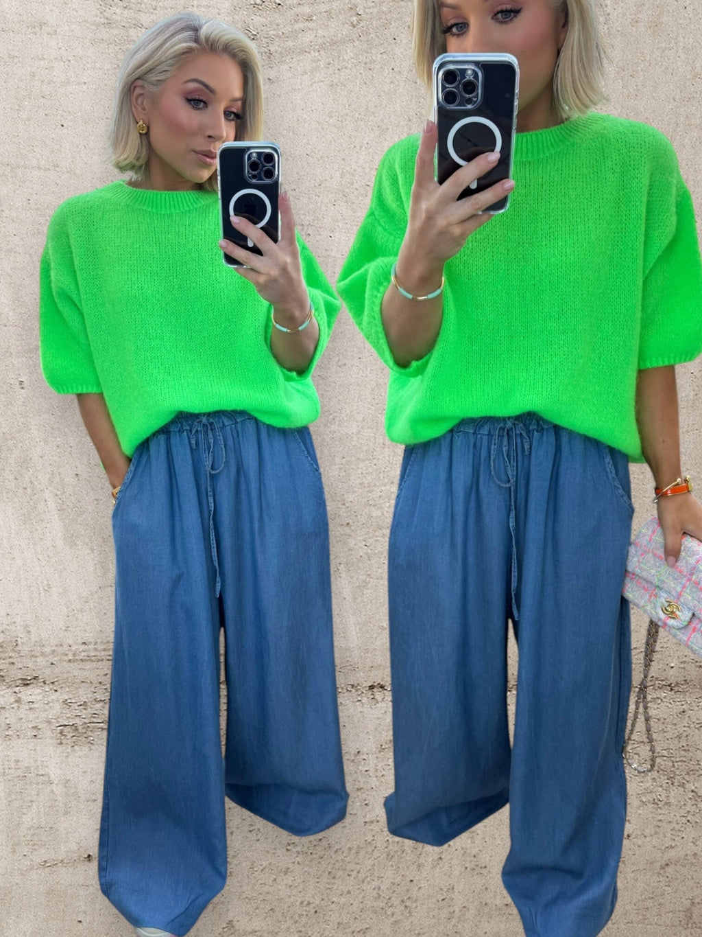 NEON POP KNIT - LIME Tops & Jumpers CG Luxe 