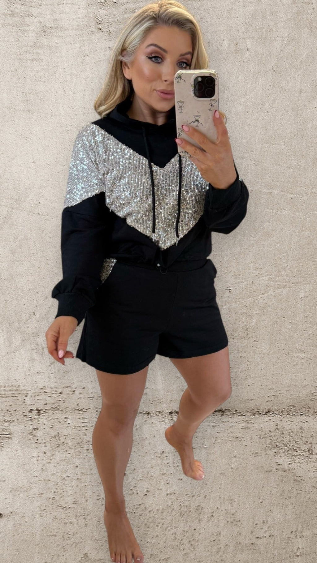 LUNA SPARK LOUNGE SET - BLACK Bottoms, Jeans & Skirts Lumana 