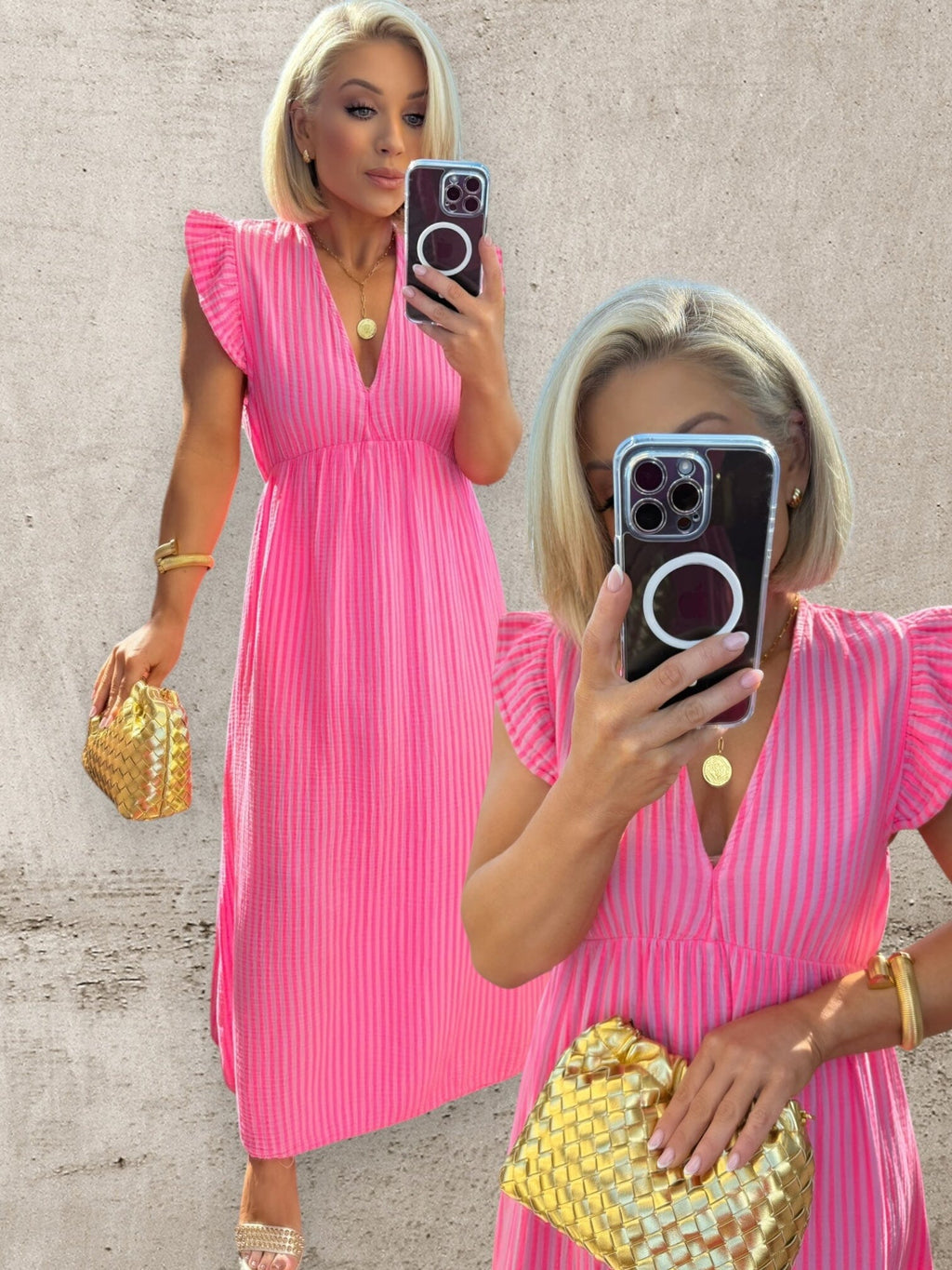 LILA DRESS - PINK STRIPE EDITION Dresses Noeline 