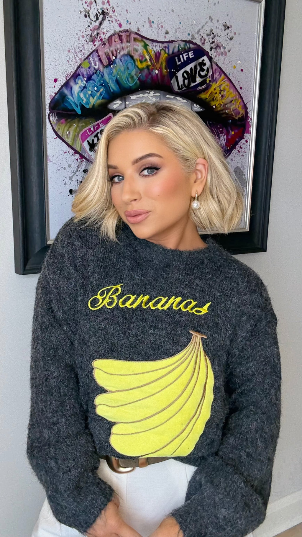THE BANANAS FLUFFY SWEATER Knitwear Coco Boutique 