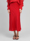 HELENA MODERN FLARE MIDI SKIRT - RED Bottoms, Jeans & Skirts Agnes 