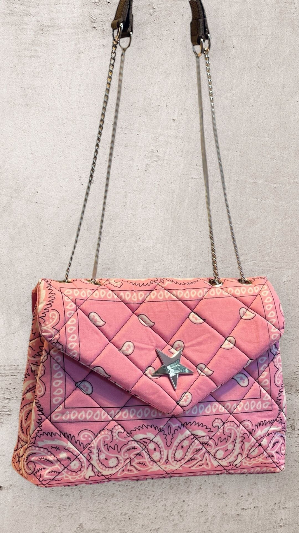 MIA PINK STAR QUILTED BAG Jewellery & Accessories Coco Boutique 