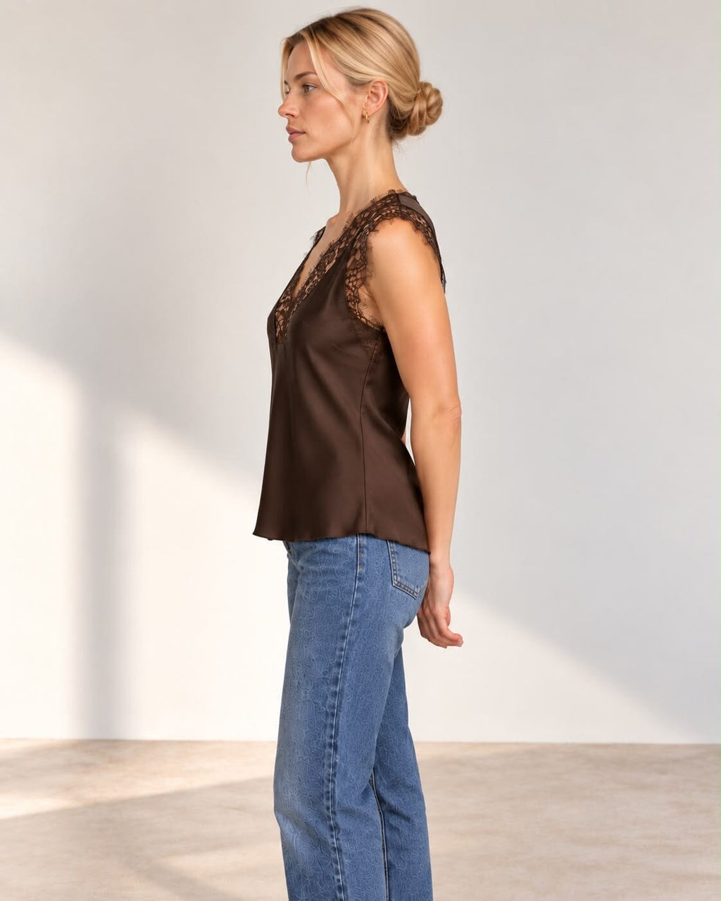 SANZA LACE CAMI - CHOCOLATE Camisoles Fizzi 