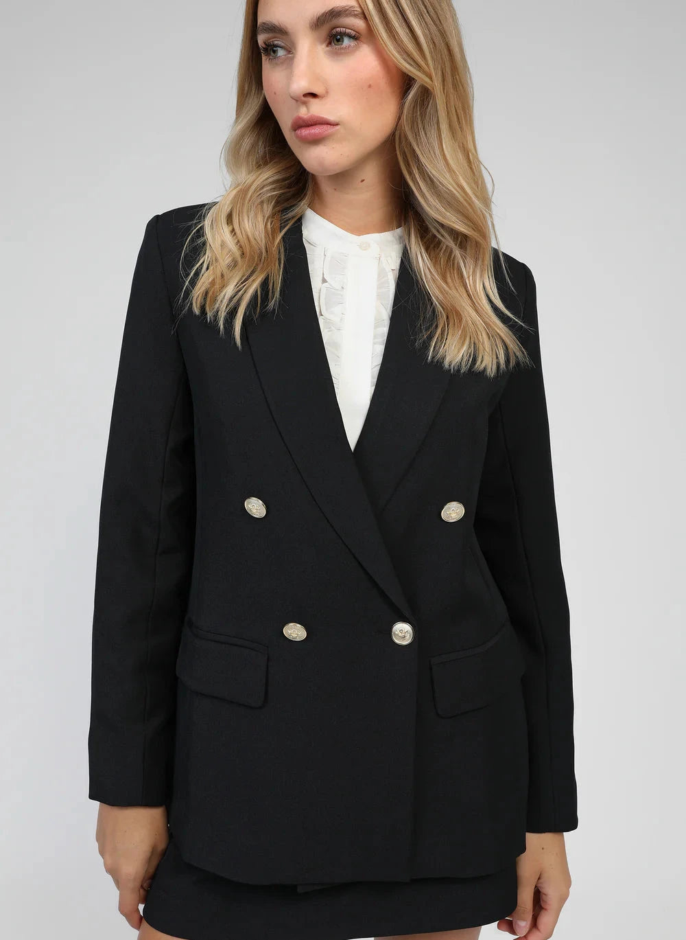 ZOE GOLD-BUTTON BLAZER Coats & Blazers Agnes 