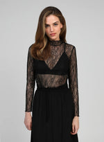 MOIRA LACE TOP - BLACK Tops & Jumpers Agnes 