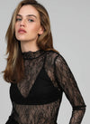 MOIRA LACE TOP - BLACK Tops & Jumpers Agnes 
