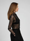 MOIRA LACE TOP - BLACK Tops & Jumpers Agnes 