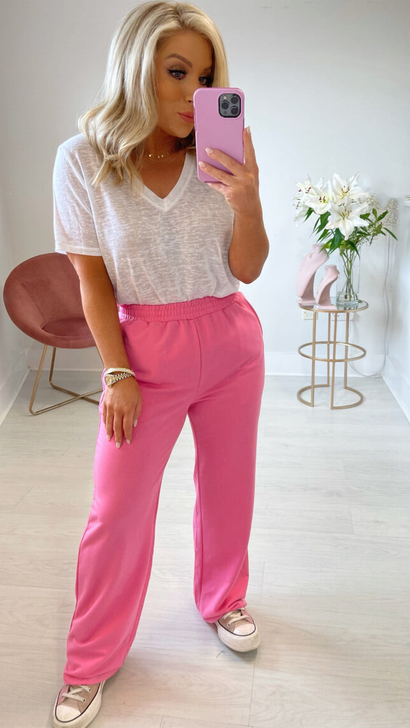 SKYE TRACKSUIT TROUSERS - PINK Bottoms, Jeans & Skirts JS Millenium 