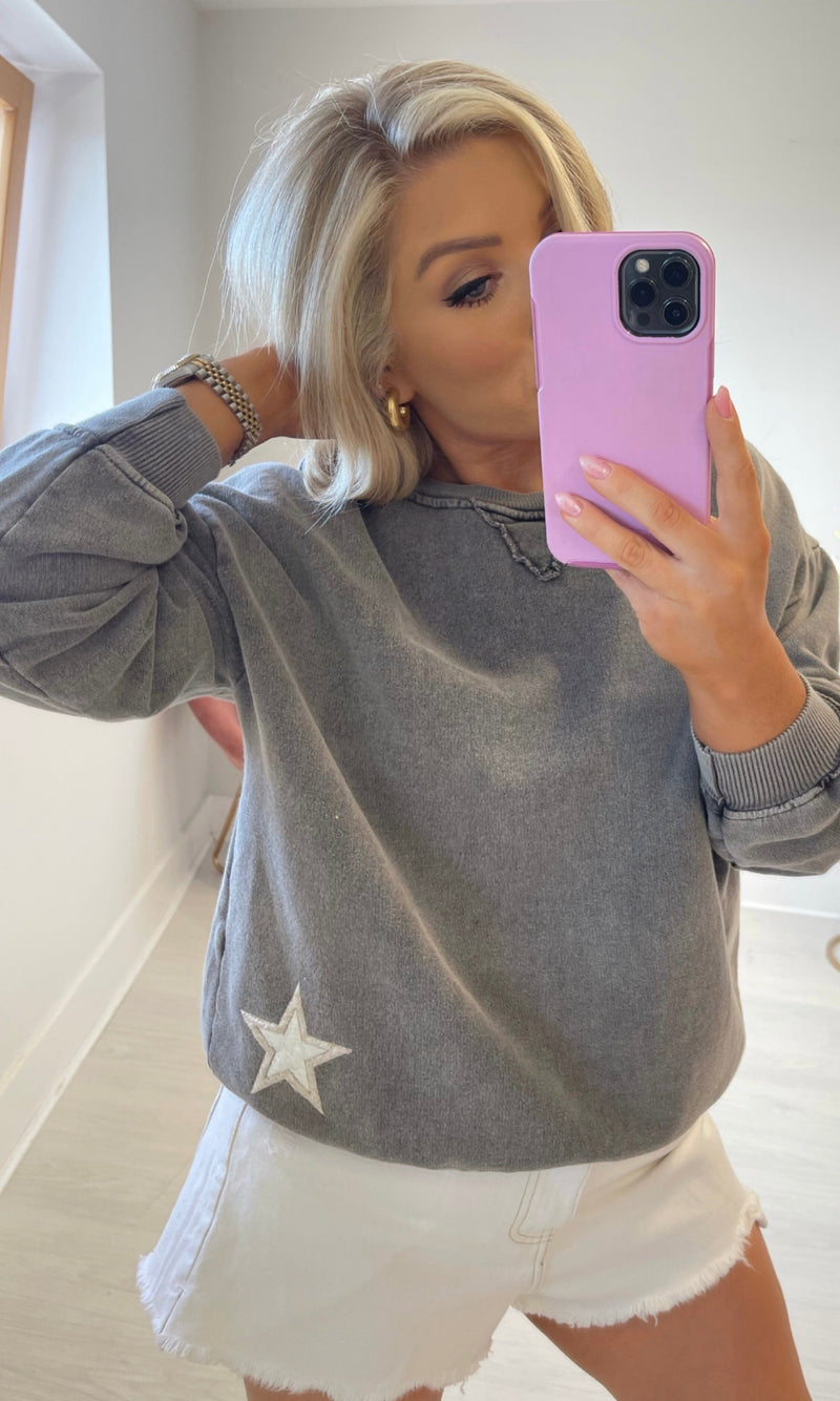 BAILEY SWEATSHIRT - VINTAGE GREY Sweatshirt April Vintage 